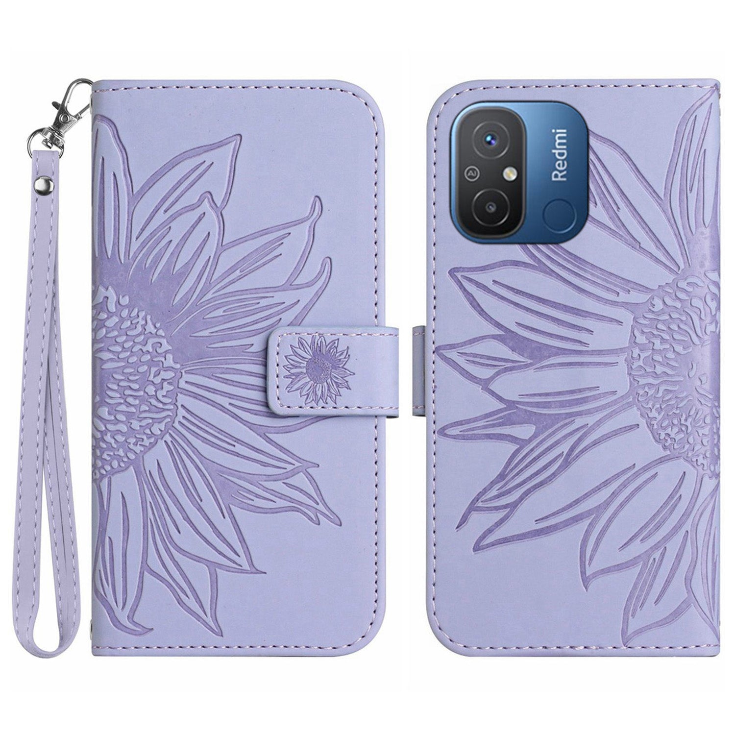 Protective Phone Case For Xiaomi Redmi 11A 4G 12C 4G HT04 Sunflower Imprinted Leather Stand Wallet Shockproof Phone Cover Protective Phone Case For Xiaomi Redmi 11A 4G 12C 4G HT04 Sunflower Imprinted Leather Stand Wallet Shockproof Phone Cover